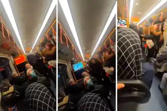 Bursa Metrosunda Genç Çift Tartışması!