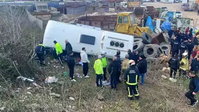 Bursa Gemlik'te İşçi Servisi Kazası: 10 Yaralı