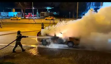 Bursa'da Otomobilde Ani Yangın!