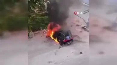 Elektrikli Lüks SUV Yanarak Kül Oldu
