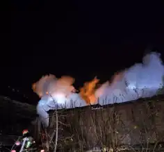 İlçedeki Binalarda Yangın Olayı