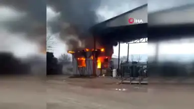 İnegöl'de Konteyner Büro Yandı!