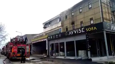 İnegöl Mobilya Fabrikasında Yangın!